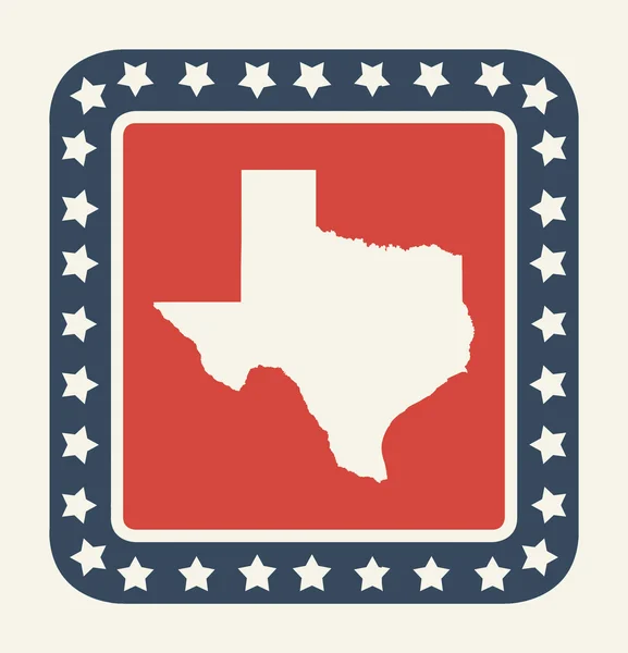 Texas amerikanischen Staat Schaltfläche Stockbild