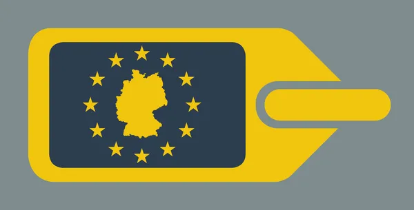 Deutschland europäisches Gepäcklabel lizenzfreie Stockfotos