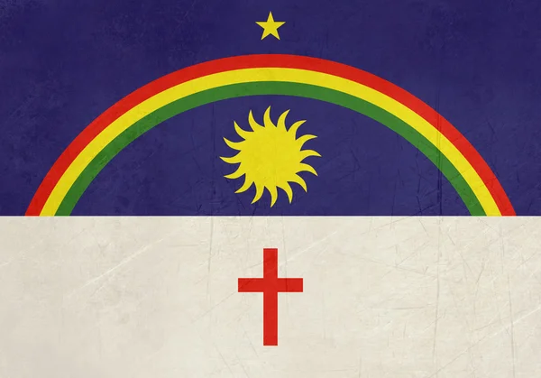 在巴西伯南布哥 grunge 州旗 — 图库照片