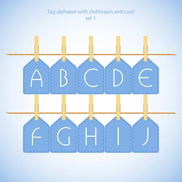 Blue alphabet set vol.1 — Stock Vector