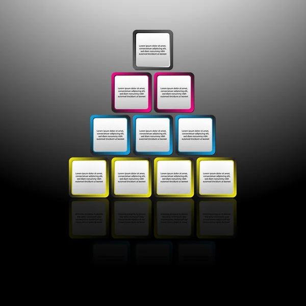 Quadratische Pyramide — Stockvektor