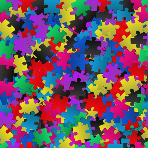 Fond abstrait avec des puzzles colorés — Image vectorielle