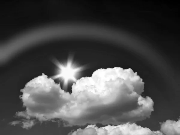 Zon en cloud — Stockfoto