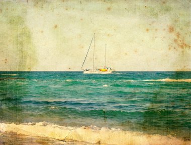 Deniz yat. eski kartpostal