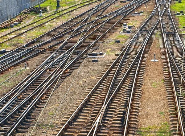 Binari ferroviari. Vista dall'alto . — Foto Stock