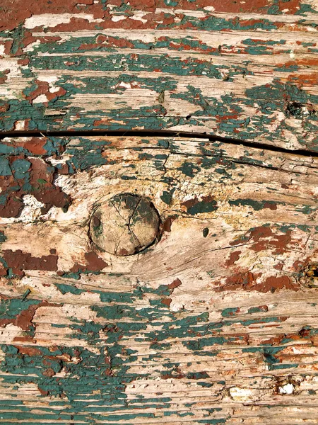 Peinture fissurée sur panneau en bois — Photo