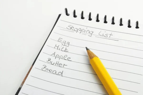 Shopping List — Stockfoto