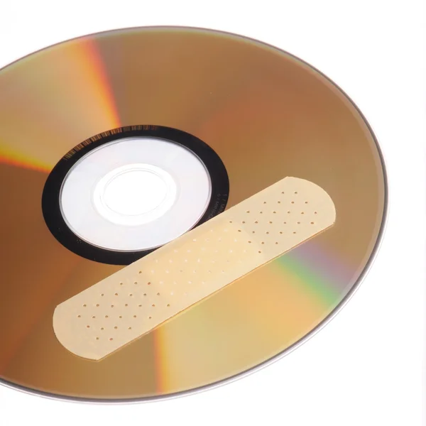 CD med programvareplaster – stockfoto