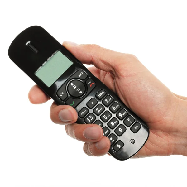 Hand hält ein Telefon — Stockfoto