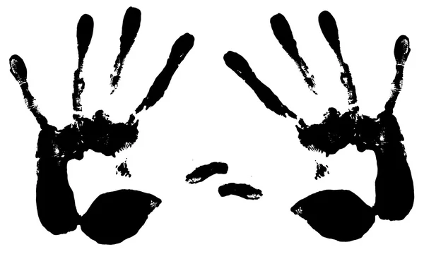 Malowane handprints — Zdjęcie stockowe