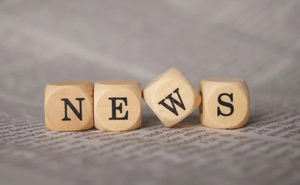 The word news on cubes — Stock Photo, Image