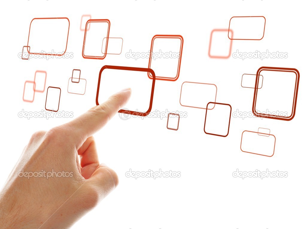 Hand choosing one of the options