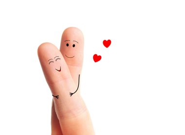 happy couple in love clipart