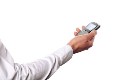 El ele tutuşan cep telefonu