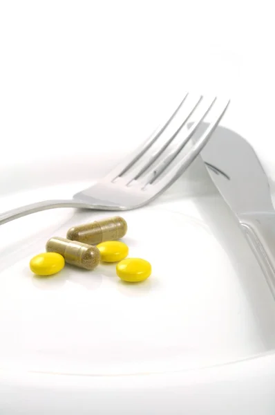 A meal of tablets — Stock Photo, Image