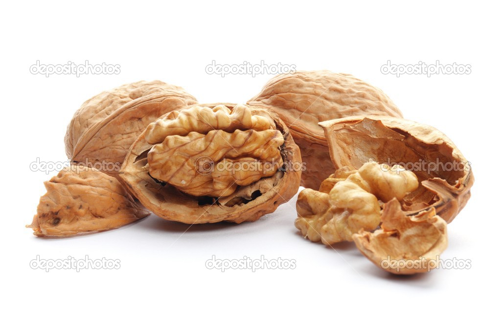 closeup of a walnut