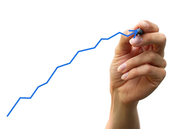 Handritning ett diagram — Stockfoto