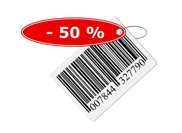 Barcode mit Beschriftung — Stockfoto