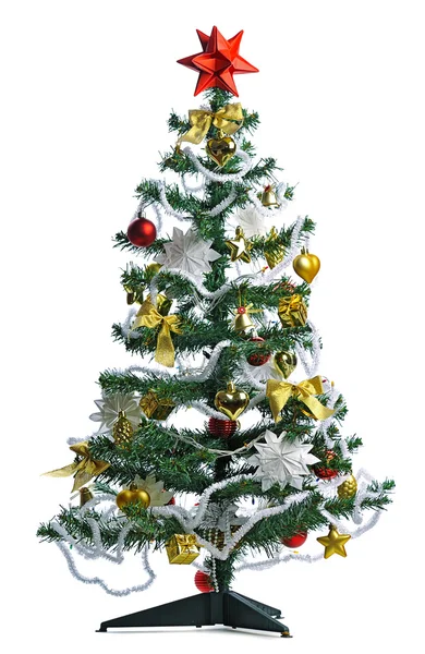 Decorated Christmas tree — Stock Photo, Image