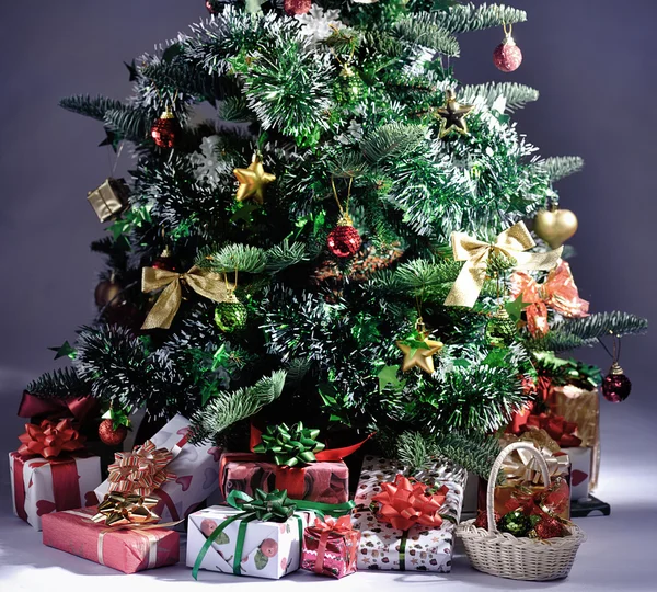 Decorated Christmas tree — Stock Photo, Image