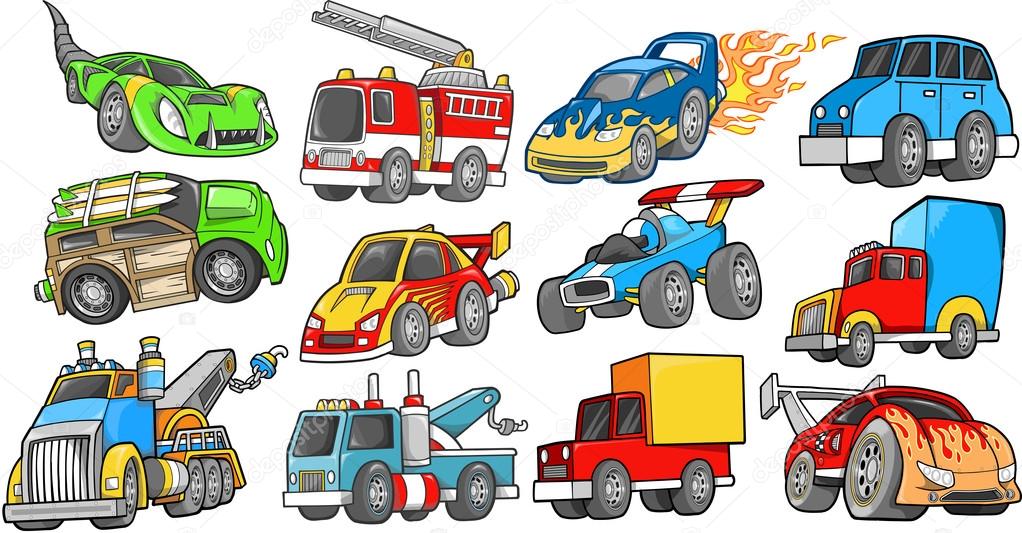 Transportation Vehicle Vector Set