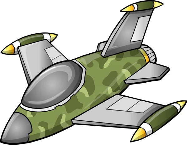 Söt fighter jet flygplan — Stock vektor