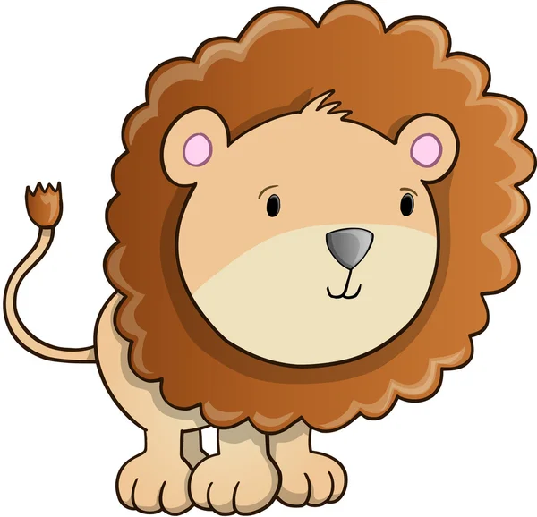 可爱的狮子 cub 矢量图 — 图库矢量图片