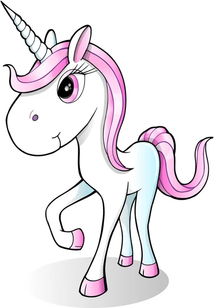 Lindo vector unicornio bastante — Archivo Imágenes Vectoriales