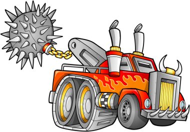 Kıyamet kamyon araç vektör