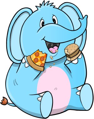 tatlı yeme fil vektör