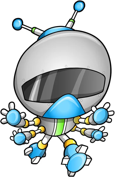 Illusztráció aranyos robot — Stock Vector