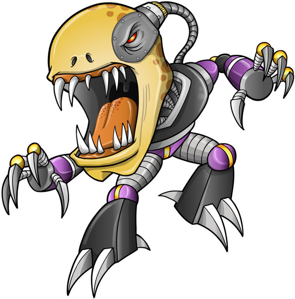 Evil Zombie Undead Cyborg Vector Art