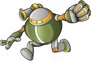 büyük savaşçı robot Robot asker vektör