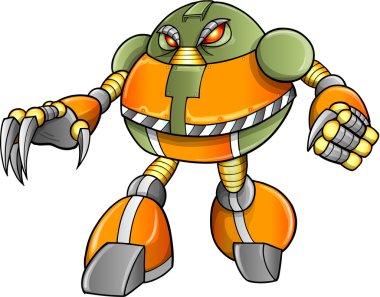 büyük savaşçı robot Robot asker vektör