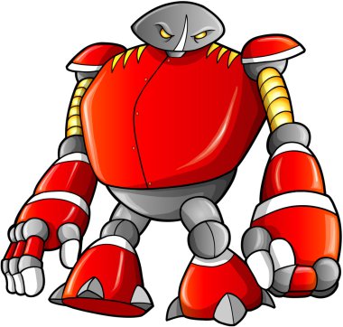 büyük savaşçı robot Robot asker vektör