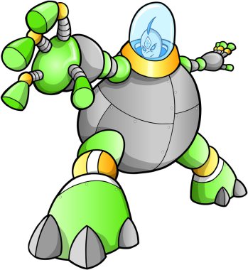 büyük savaşçı robot Robot asker vektör