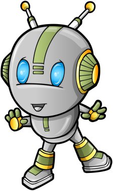 Cute robot vektör çizim