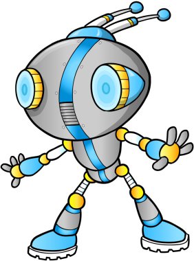 Cute robot vektör çizim