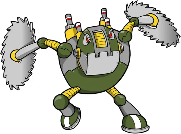 Massale warrior robot cyborg soldaat vector — Stockvector