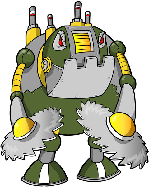 Массовый воин-робот-киборг
