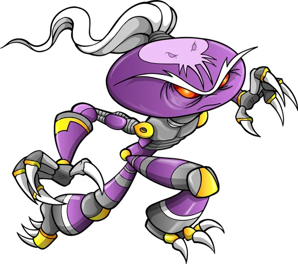 Guerrero Ninja Cyborg Soldado Vector — Archivo Imágenes Vectoriales