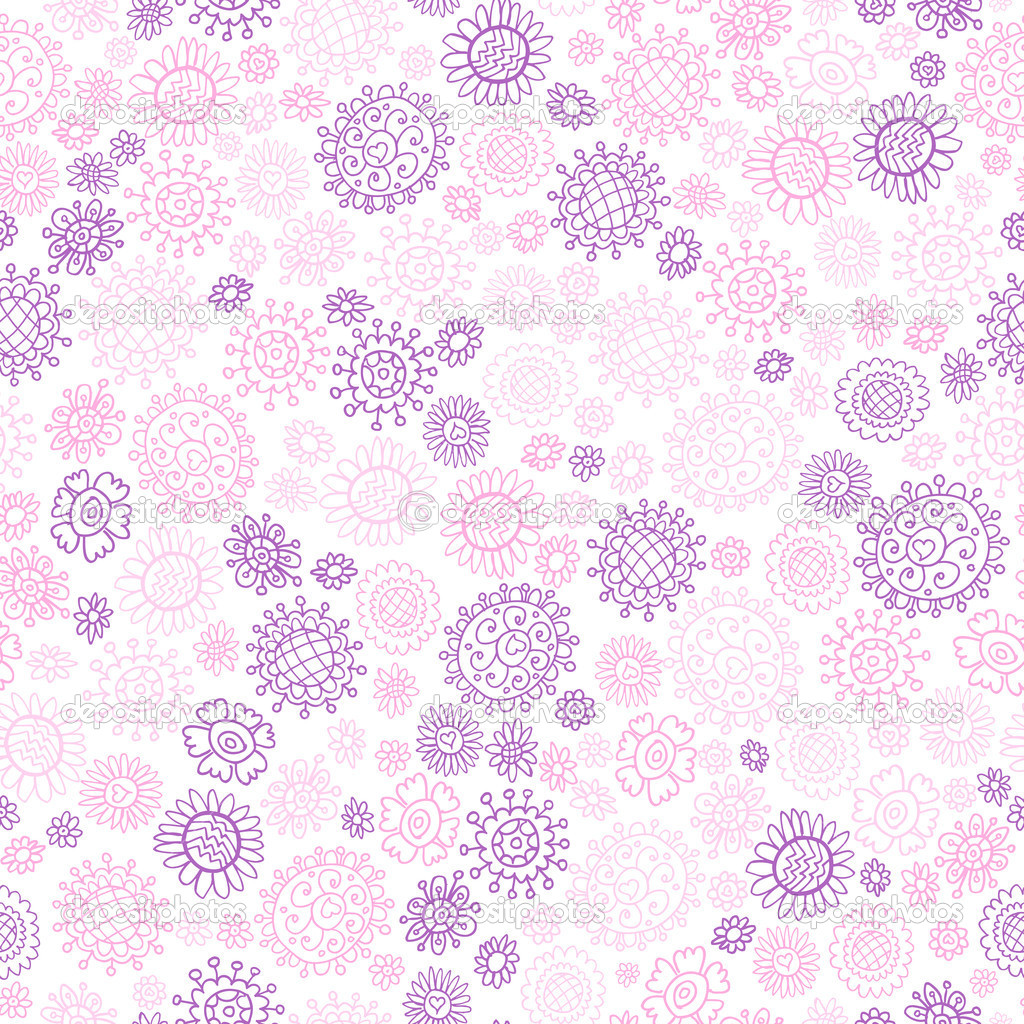 Flower Doodle Seamless Pattern Vector