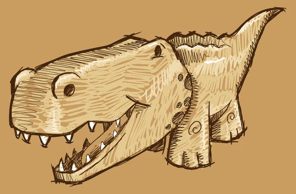 Alligator Skizze Doodle Vektor Art — Stockvektor