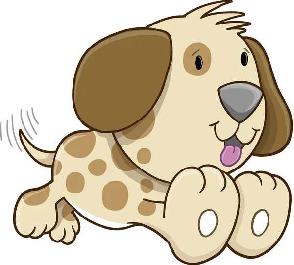Puppy hond illustratie vector kunst — Stockvector