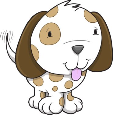 şirin köpek yavrusu köpek vektör çizim sanat