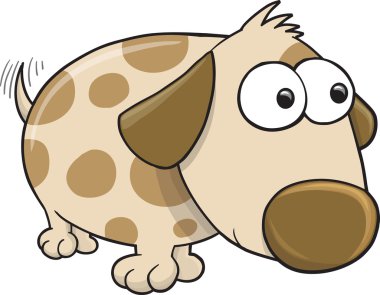 şirin köpek yavrusu köpek vektör çizim sanat
