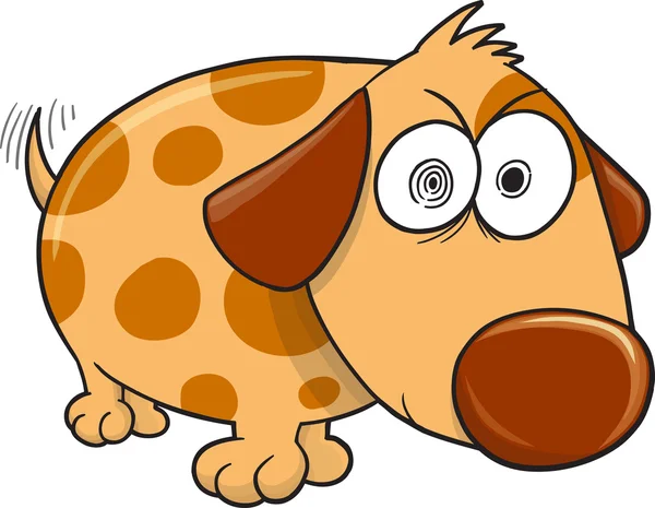 Pazzo pazzo cane pazzo cane cane vettoriale illustrazione Art — Vettoriale Stock