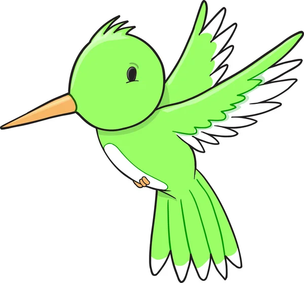 Schattig zoemende vogel vector illustratie kunst — Stockvector