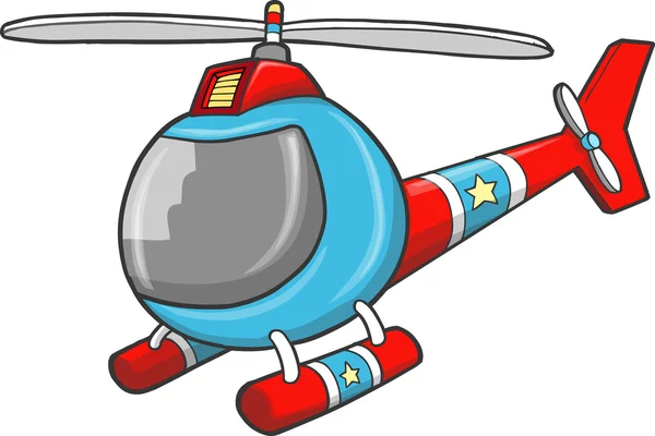 Politie rescue helikopter vector illustratie kunst — Stockvector