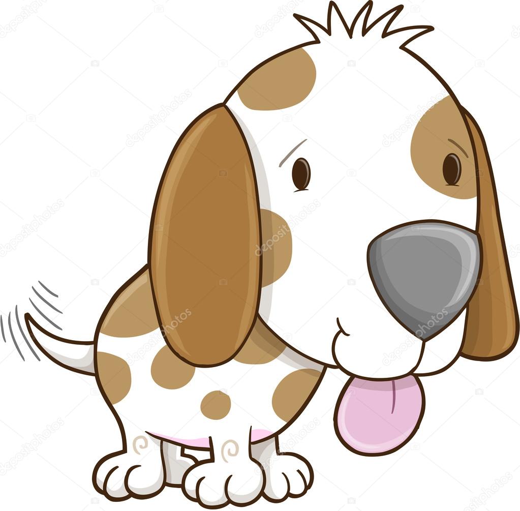 Cute Puppy Dog Vector Illustration Art